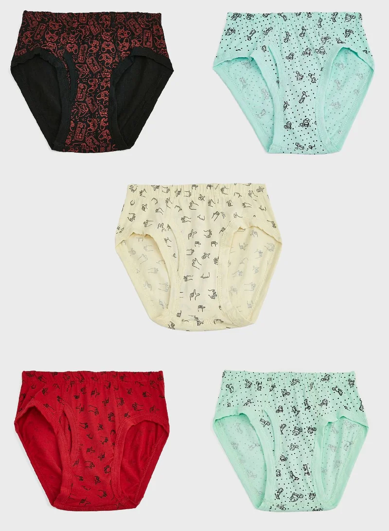 Pinata Pack Of 5 Printed Boys Brief