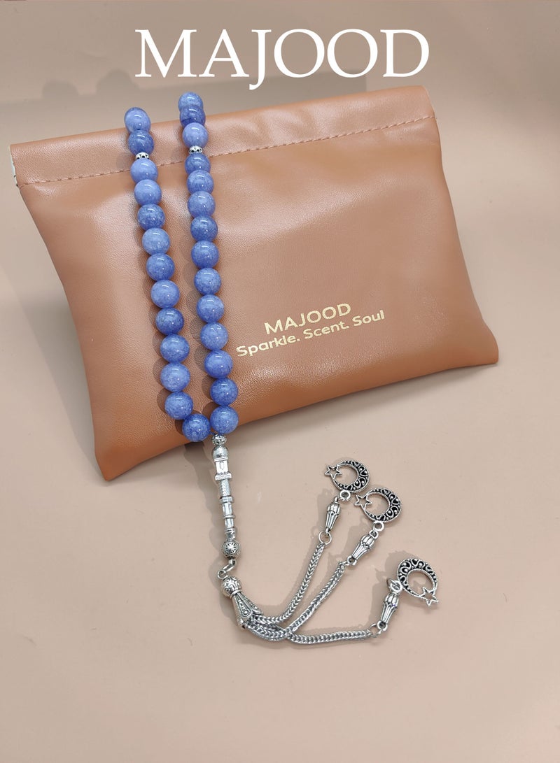 MAJOOD 33 Natural Tourmaline Prayer Beads/Tasbih/10mm - Image 3