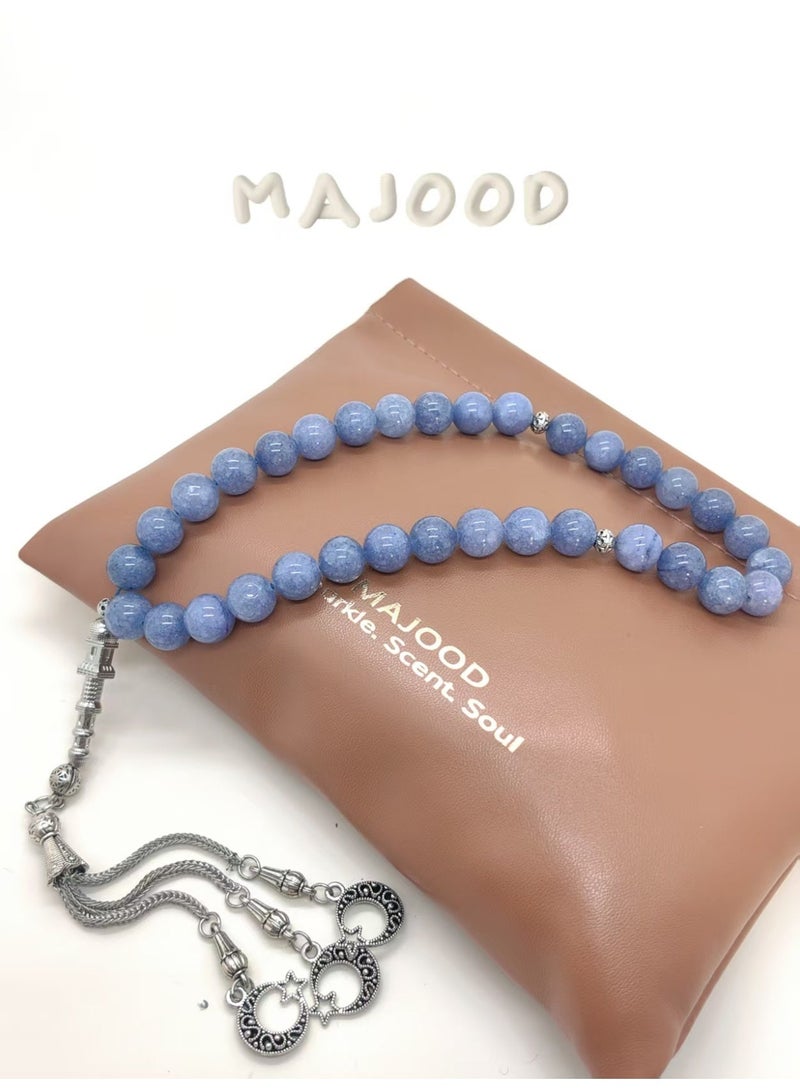 MAJOOD 33 Natural Tourmaline Prayer Beads/Tasbih/10mm - Image 2