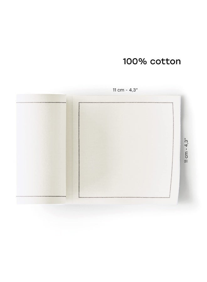 Cotton Cocktail Napkins, 50 Count Disposable Paper Napkins, Cream 4.3 x 4.3 Inch Soft Absorbent Dinner Beverage Napkins for Party Wedding Restaurant Bar Events - Image 2