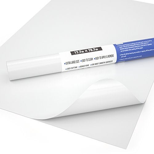 Nicpro White Contact Paper,Self-Adhesive Dry Erase Paper Film Whiteboard Sticker to Do List Wall Decal Large 17.7" X 78.7" with 3 Color Water-Based Pens for Home Office - Image 3