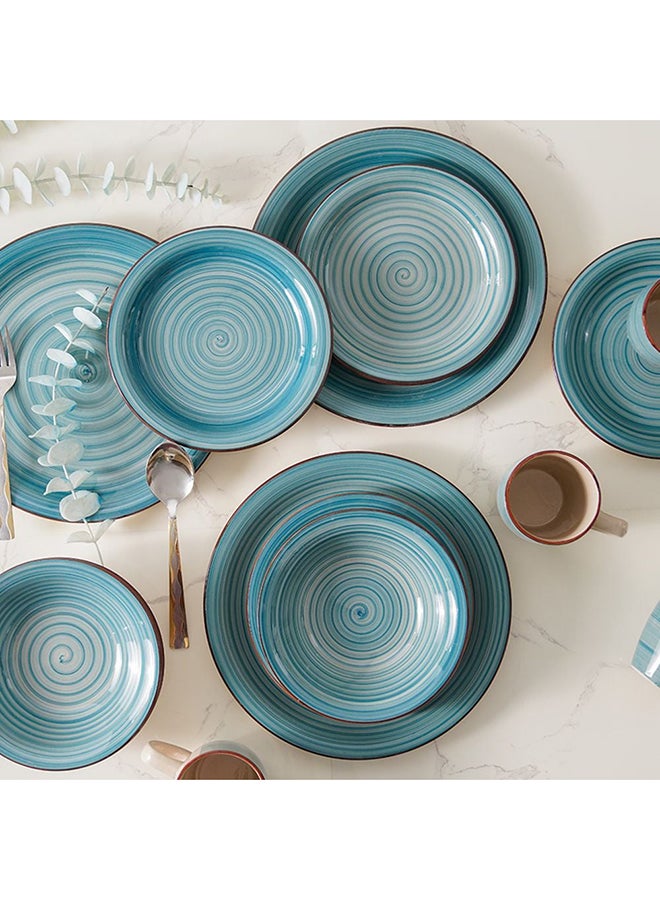 DANUBE HOME Apollo 16-Piece Hand Painted Stoneware Dinner Set – Artistic Durable Dinnerware with Plates, Bowls & Mugs, Perfect for Family Meals, Parties, Restaurants & Everyday Use - Image 1