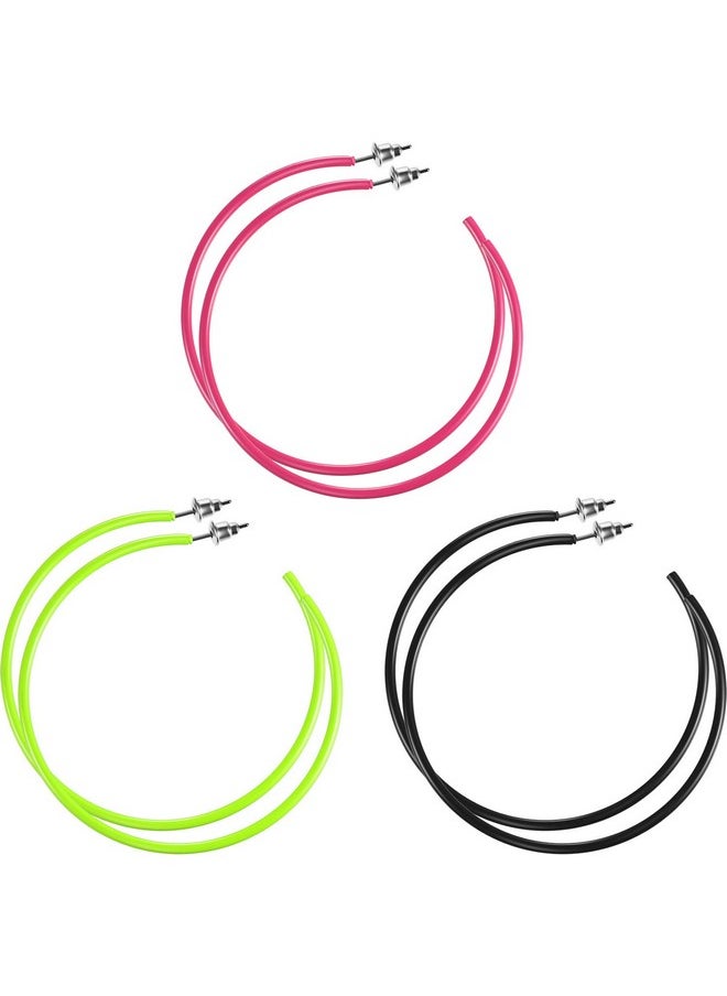 3 Pairs Women Fashion Retro Neon Earrings For 80'S Party Or Retro Costume Party (Loop Earings) - pzsku/ZCA37E13BDFA9B004016AZ/45/_/1718606629/5ee6cb7a-b710-4fc9-bb0d-b7ec4ebd8e6e