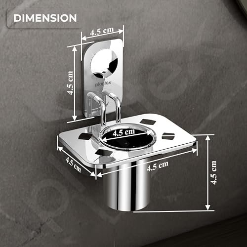 Plantex Stainless Steel Tooth Brush Holder/Tumbler Holder/Bathroom Accessories - (Dream - Chrome) - Image 4