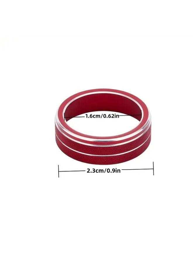 1PC Red Car Rearview Mirror Adjustment Switch Knob Ring Interior Decoration Accessories Fit For VW Golf Mk7 2015 2019 Auto DIY Upgrades - Image 2
