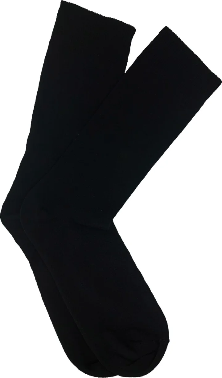 بي جي كي 12 Pair Unisex Bamboo Black Socks
