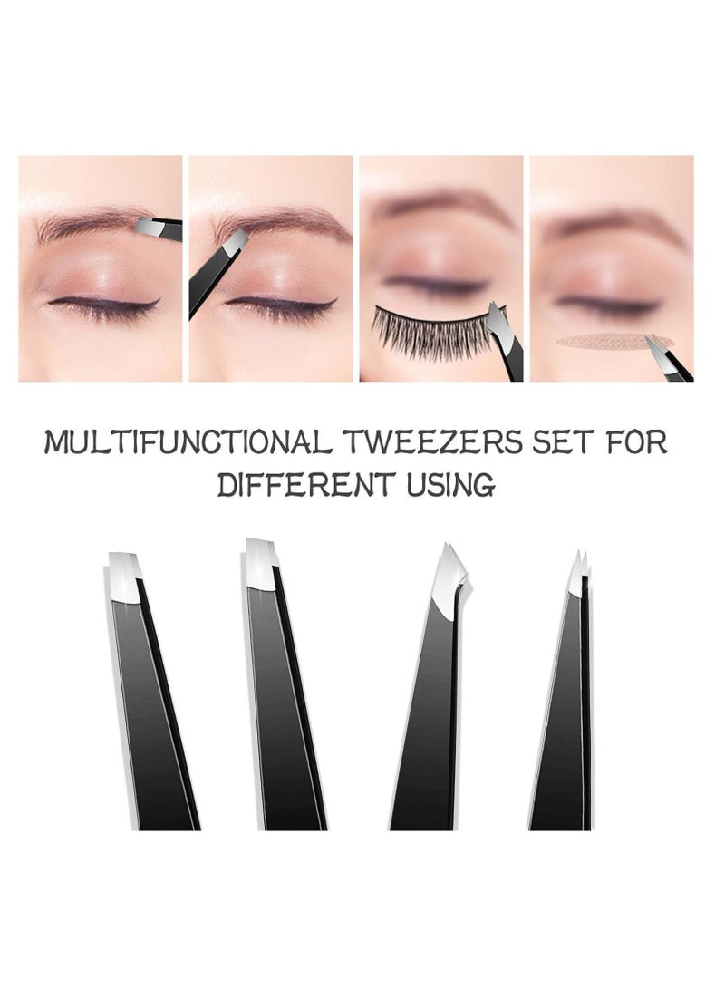 سيوسي Eyebrow كيت ، 8 في 1 ملقط الحاجب ، الحاجب المهنية مجموعة الحلاقة بما في ذلك الفولاذ المقاوم للصدأ الحلاقة فرشاة الحاجب الحاجب الحاجب المقص براون قلم رصاص حقيبة السفر - Image 3