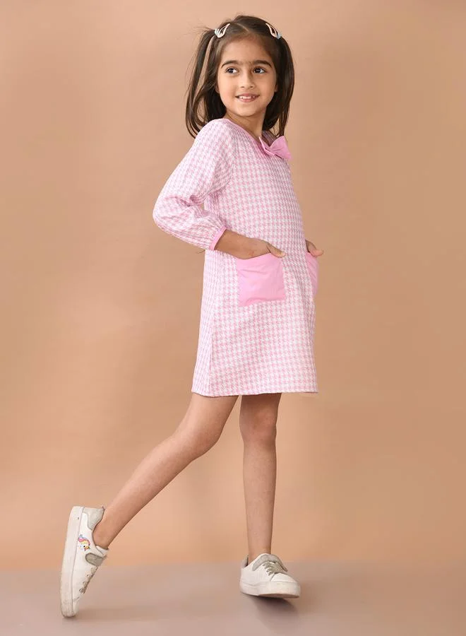 LILPICKS Checkered Long Sleeves Dress by Styli