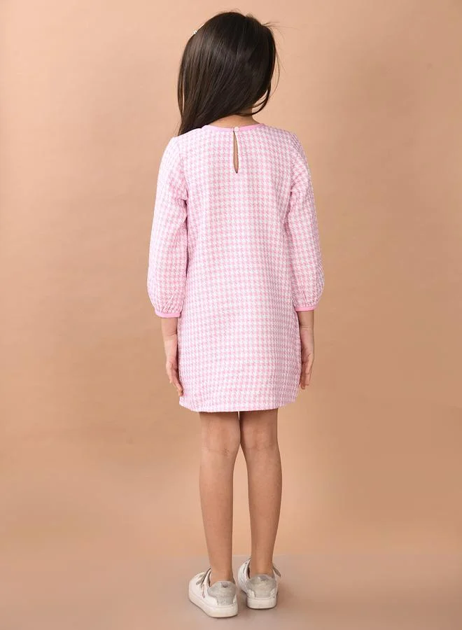 LILPICKS Checkered Long Sleeves Dress by Styli