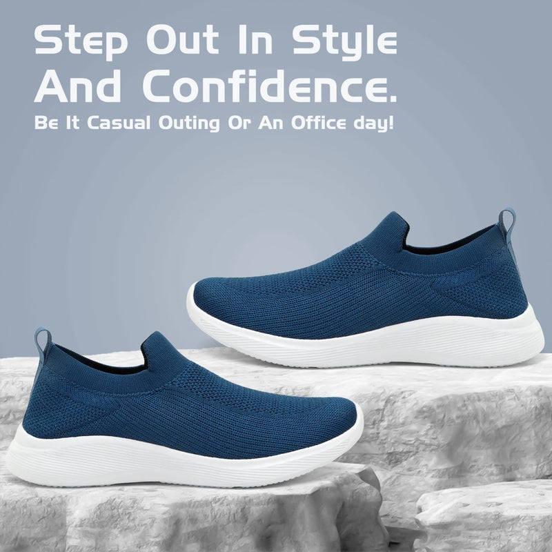 Face Teal Blue Sneakers for Men - Image 5