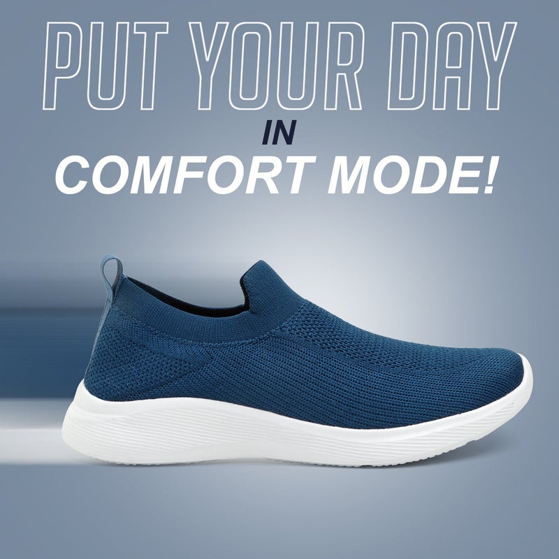 Face Teal Blue Sneakers for Men - Image 4