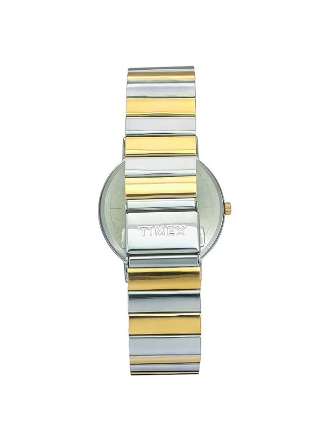 TIMEX Analog Watch for Man with Silver Round Dial & Two Tone Stainless Steel Bracelet Band Water Resistant Men's Wrist Watches - TW0TG8009 - Image 1