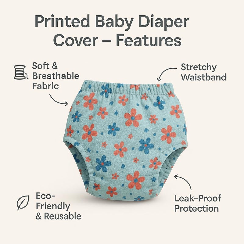 Laee cute “Reusable Baby Swim Diapers | Adjustable & Washable Cloth Training Pants | Leak-Proof, Eco-Friendly | Pack of 2 (pink+blue) - Image 2