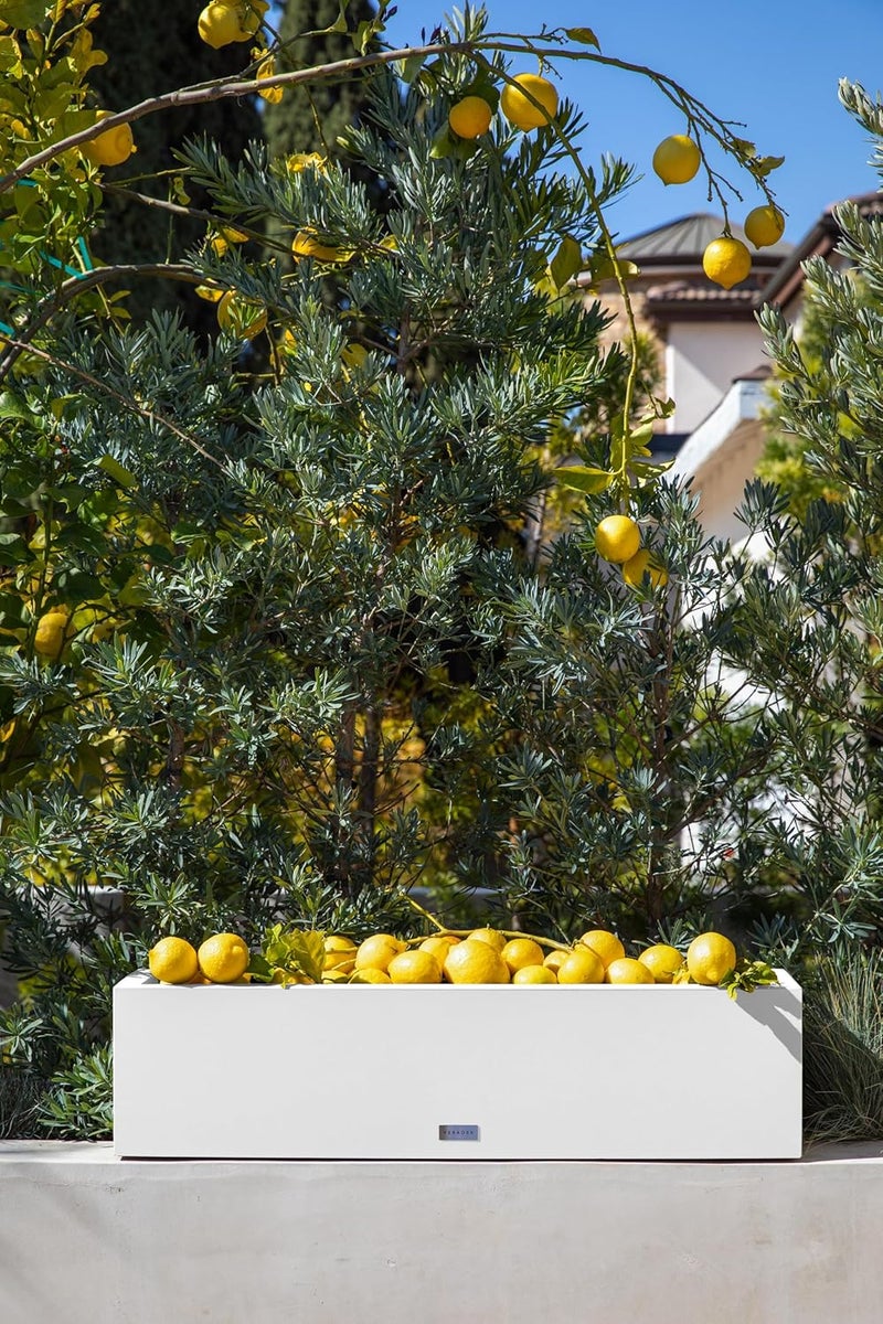 Veradek Block Series Window Box Planter - Rectangular Flower Pot for Indoor or Outdoor Window Sill/Balcony | All-Weather Use with Drainage Holes | Modern Décor for Succulents, Herbs, Small Plants - Image 5