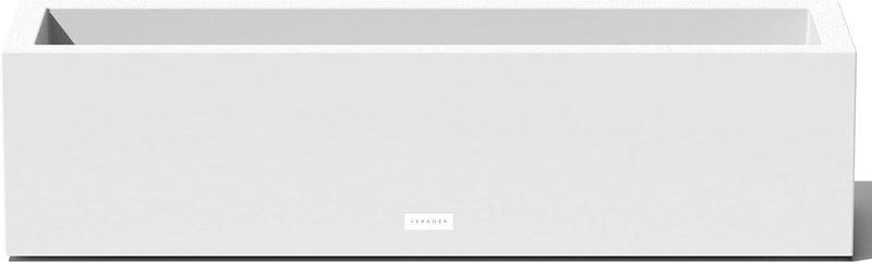 Veradek Block Series Window Box Planter - Rectangular Flower Pot for Indoor or Outdoor Window Sill/Balcony | All-Weather Use with Drainage Holes | Modern Décor for Succulents, Herbs, Small Plants - Image 1