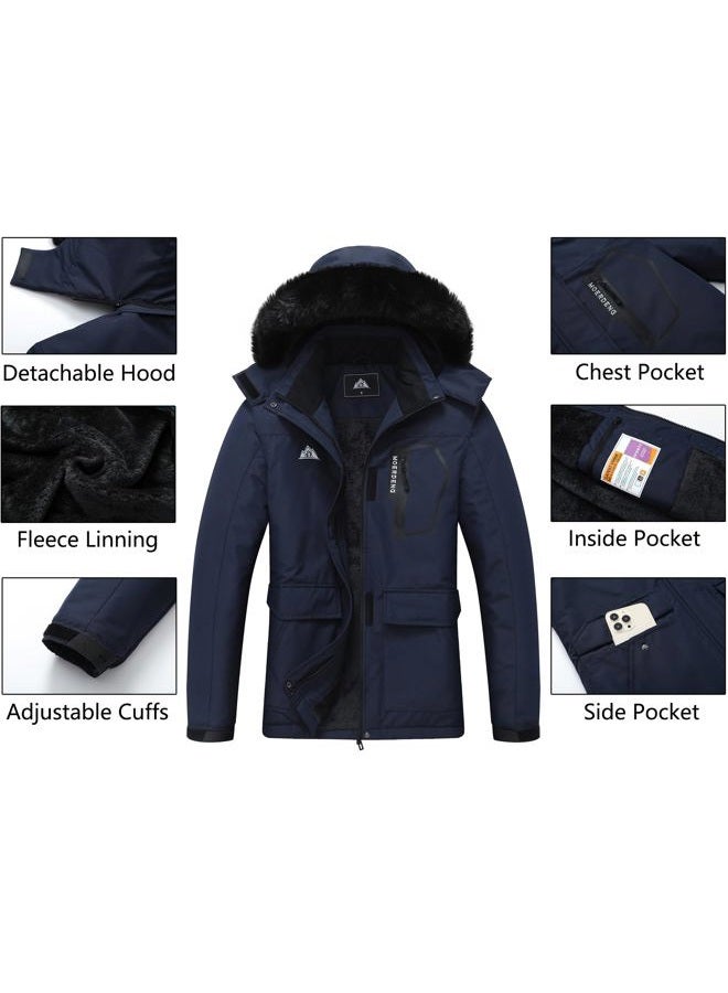 MOERDENG Women's Ski Jacket Waterproof Warm Winter Coat Hooded Snowboarding Jacket Versatile for Hiking & Winter Activities - Image 4