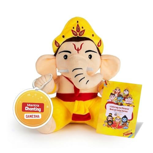 Panda's Box Pandas Box Mantra Chanting Musical Baby Ganesha Plush Toy Best Gift for Kids - Image 1