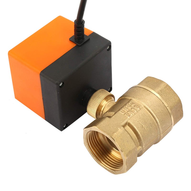 DN32 G1 1 4 Inch Electric Ball Valve Brass Motor 2 Way 3 Wire 12V DC - Image 5