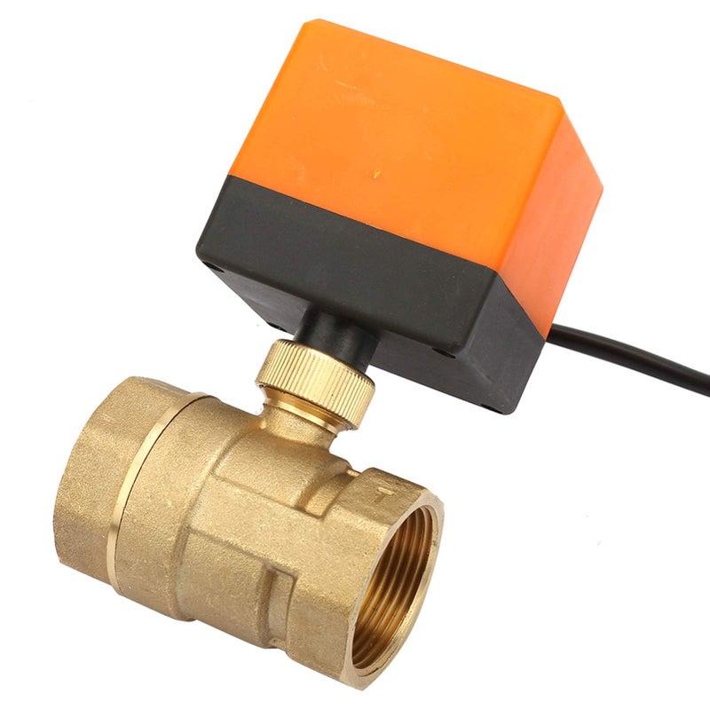 DN32 G1 1 4 Inch Electric Ball Valve Brass Motor 2 Way 3 Wire 12V DC - Image 4