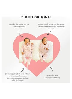Moro Moro Twin Nursing Pillow, U-Shaped Multifunctional Support with Washable Cover  - Image 3