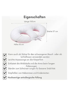 Moro Moro Twin Nursing Pillow, U-Shaped Multifunctional Support with Washable Cover  - Image 4