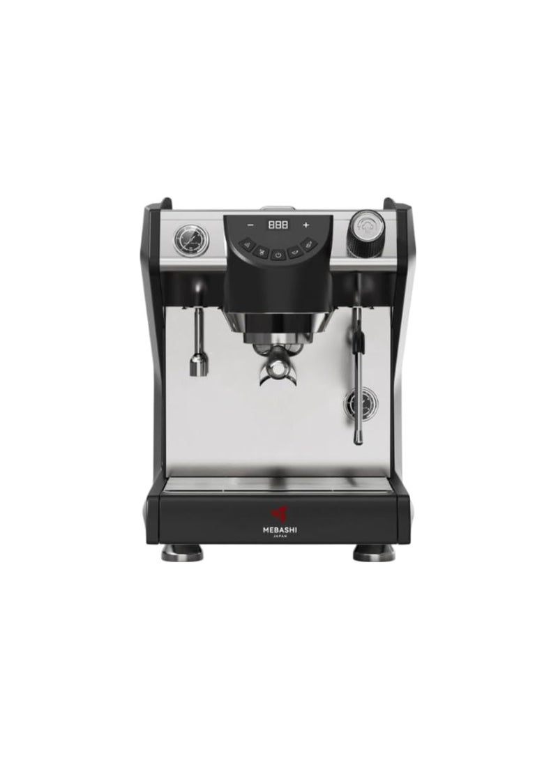 MEBASHI Commercial Coffee Machine, 1.7L Capacity, 15 Bar Pressure, Dual Boiler, (ME-CCM2059) (Black)