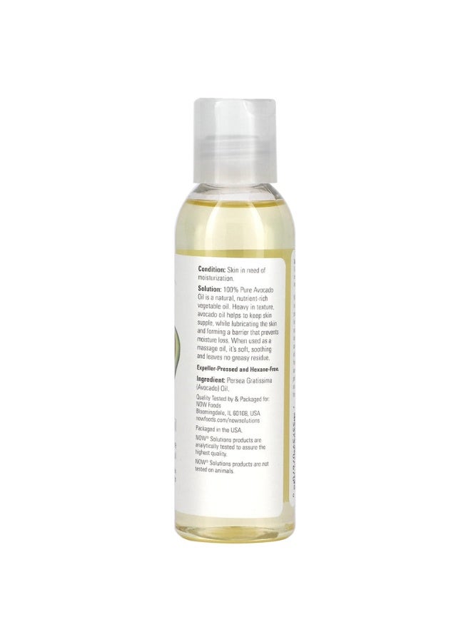 Now Solutions Avocado Oil 100% Pure Moisturizing Oil 118 ml - Image 2