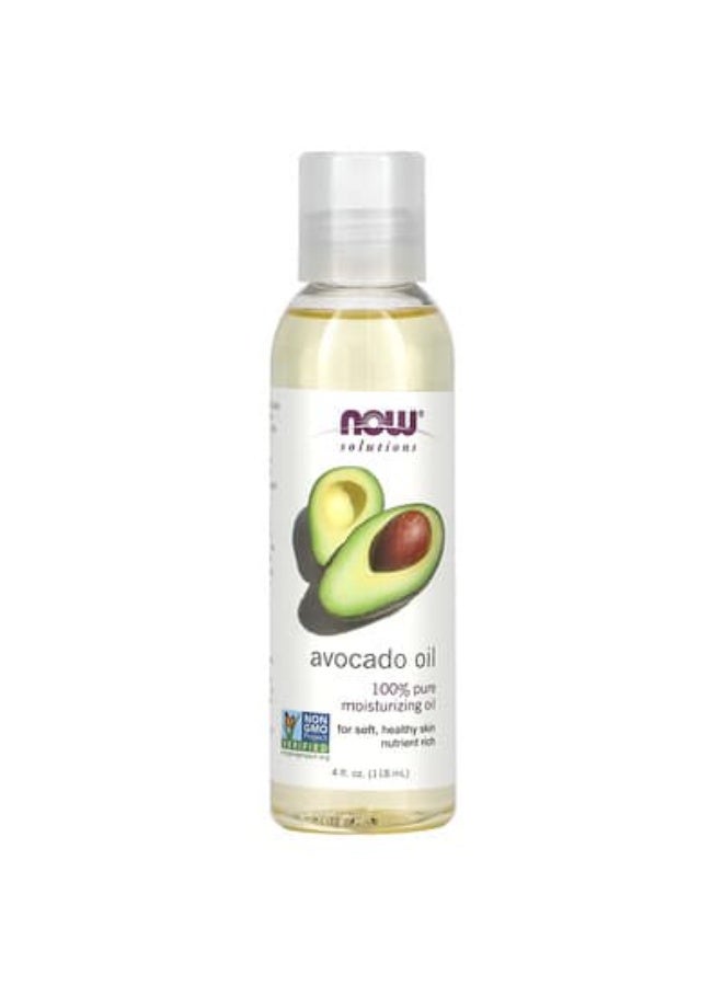 Now Solutions Avocado Oil 100% Pure Moisturizing Oil 118 ml - Image 1