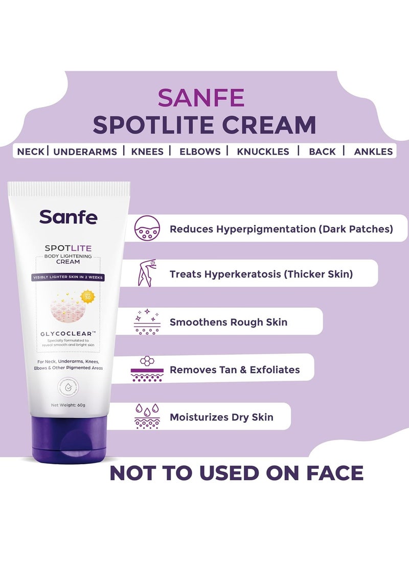 Spotlite Body Cream Dark Neck Joints Skinfolds 3% Lactic Acid Retinol SPF 15 Detanning Anti Aging Tightening 60gm - pzsku/ZCA38700B007A4C4A3FB7Z/45/_/1740477546/c8f30a67-45ad-417a-ad35-a9e515b40927