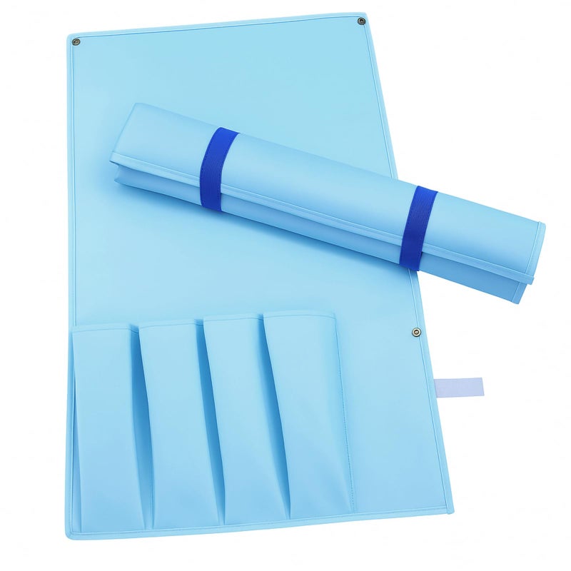 Locmeo 1 Pcs Mahjong Bags Protective Sleeve for Mahjong Racks and Pushers Tile Bag Accessory 20 Inch, Empty Mah Jong Bag Only(Light Blue,Classic) - Image 1