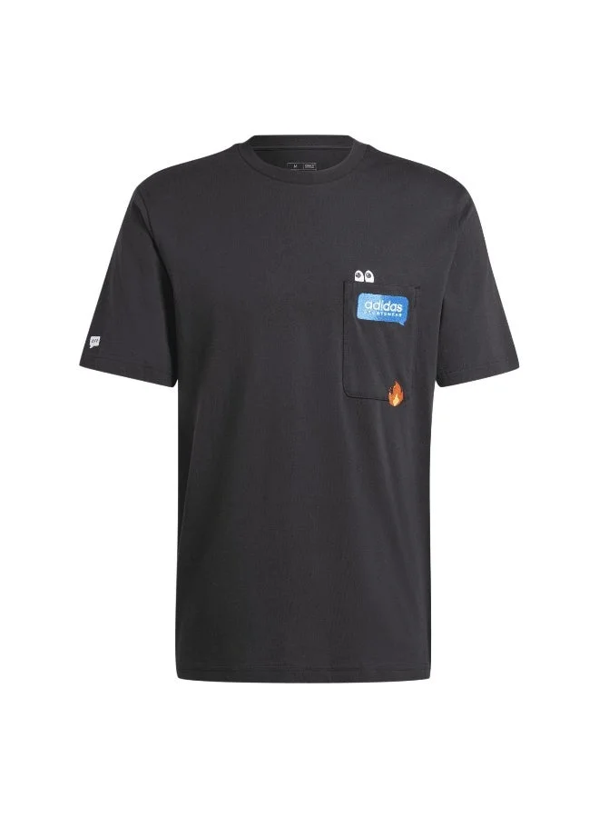 Adidas adidas M Remoji Pkt T Black Training T-Shirts XS