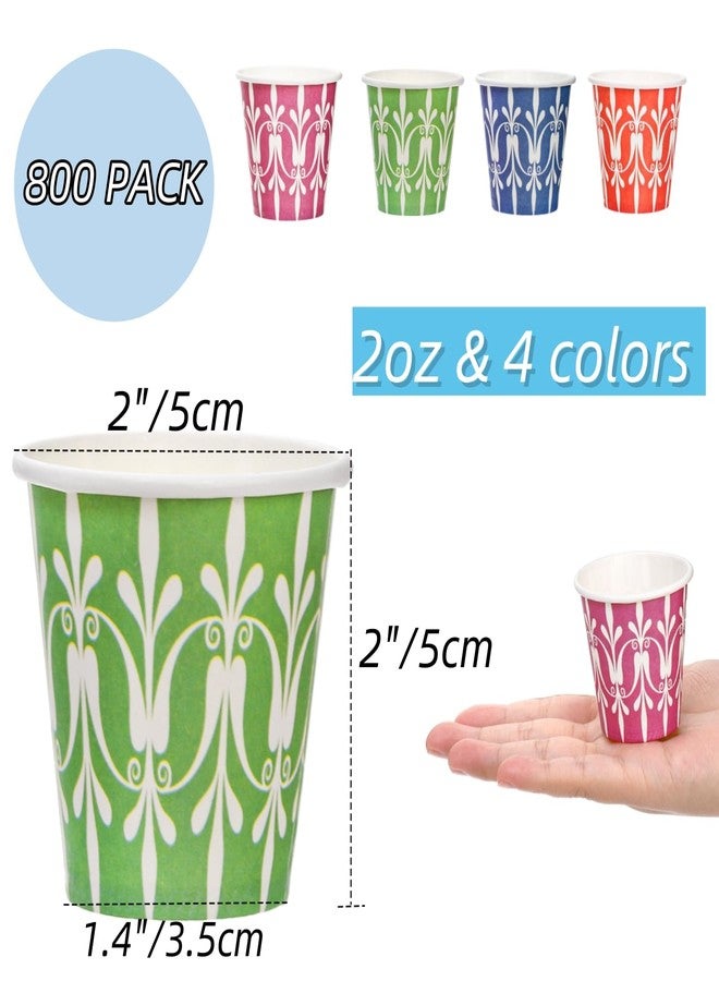 Goaste 800 Pack 2 oz Disposable Bathroom Cups, Colorful Small Mouthwash Cup, Multicolor Espresso Cup, Snack Cups for Bathroom, Party, Picnic, BBQ, Travel, Home and Event - Image 2