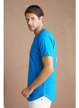 Cool Tarz Cool Style Saks Men's Oval Cut Slim Fit Dirty Collar Casual T-Shirt  - Image 4