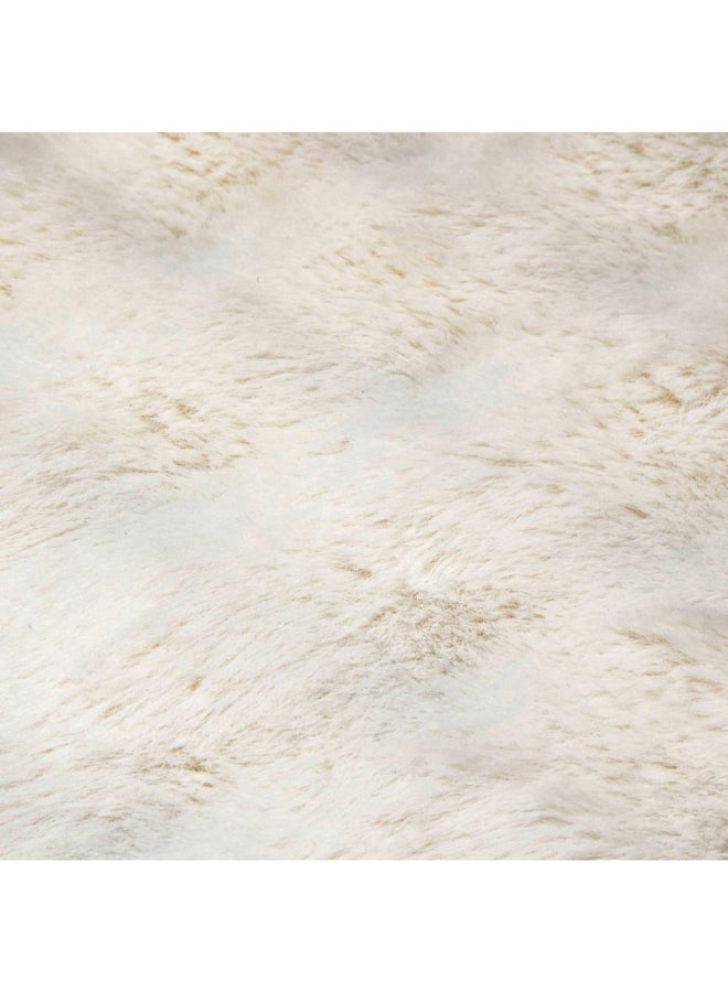 atmosphera Zephy Rectangular 3D Faux Fur Anti-Slip Rug White 60 x 90cm 212509 - Image 3