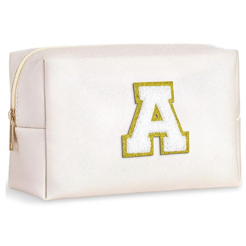 Portable PU Cosmetic Toiletry Bag with Alphabet Pattern, Large Capacity - Image 4
