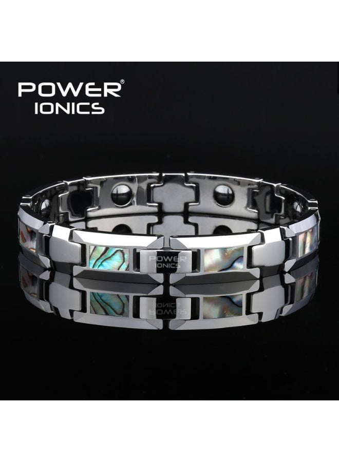 Power Ionics Powerionics Trendy Men's and Women's Health Bracelet - Tungsten Steel Ceramic Magnet Couple Gift - Image 1