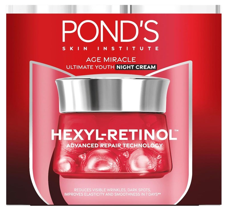 Pond's Age Miracle Ultimate Youth Night Cream with Hexyl Retinol, 45g - Image 1