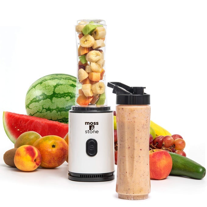 MOSS STONE SINGLE SERVE BLENDER WHITE RED 20 OZ