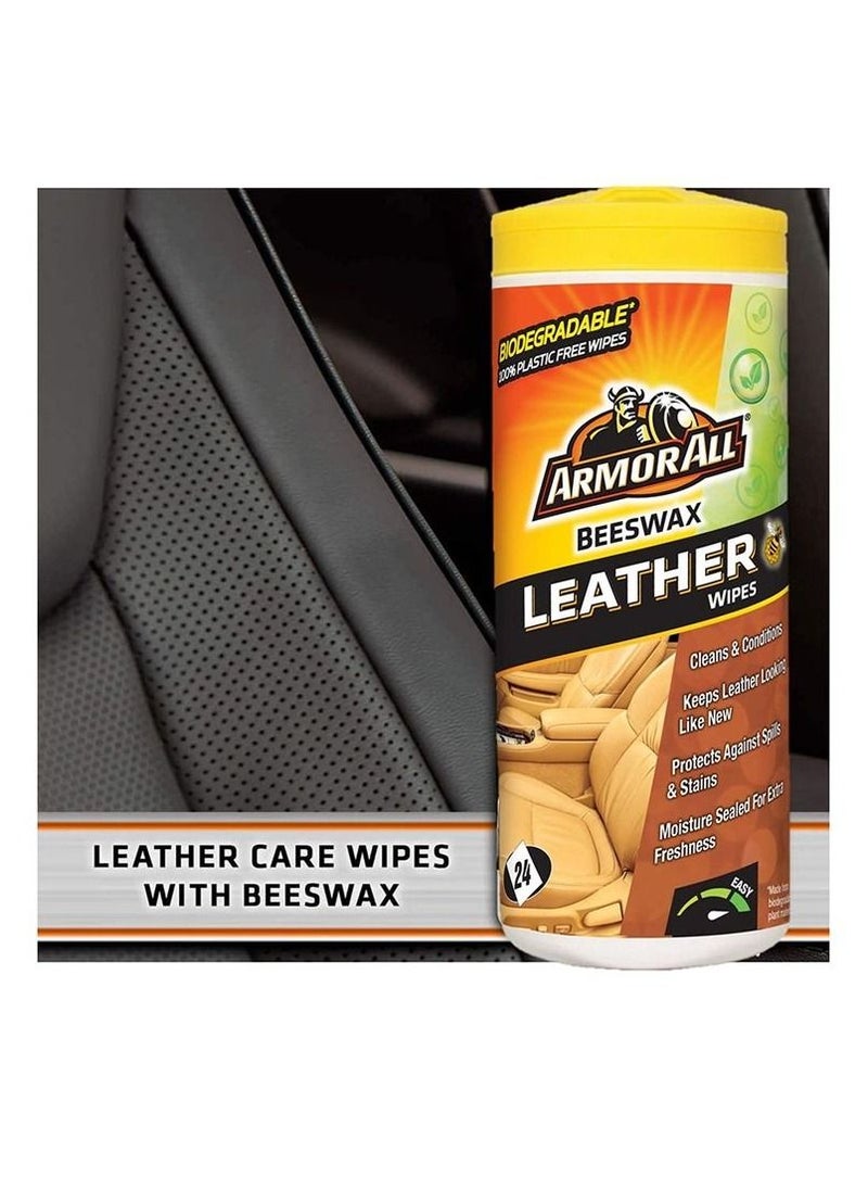 ARMOR ALL Armor All Biodegradable Bees Wax Leather Wipes Cleaner  - Image 1