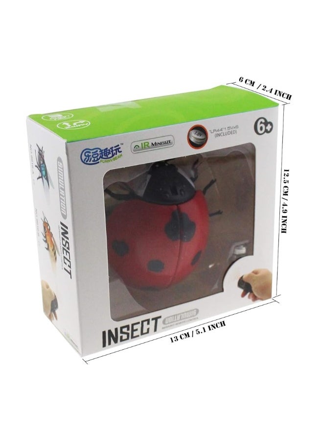 Tipmant Tipmant Kids RC Ladybird Animal Toy Remote Control Car Vehicle Electric Fake Insect Prank Toys for Christmas Halloween  - Image 2