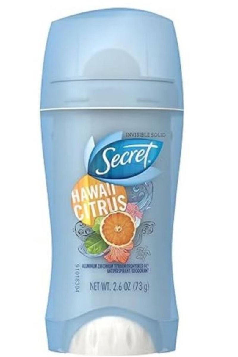 سيكريت مزيل عرق صلب غير مرئي برائحة حمضيات هاواي 73 جرام