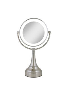 Zadro Zadro Lighted Makeup Mirror 10X Magnification LED 11" Dia Makeup Mirror with Lights and Magnification C Battery Operated 