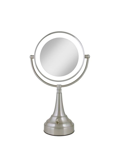 Zadro - Zadro Lighted Makeup Mirror 10X Magnification LED 11" Dia Makeup Mirror with Lights and Magnification C Battery Operated - Image 1