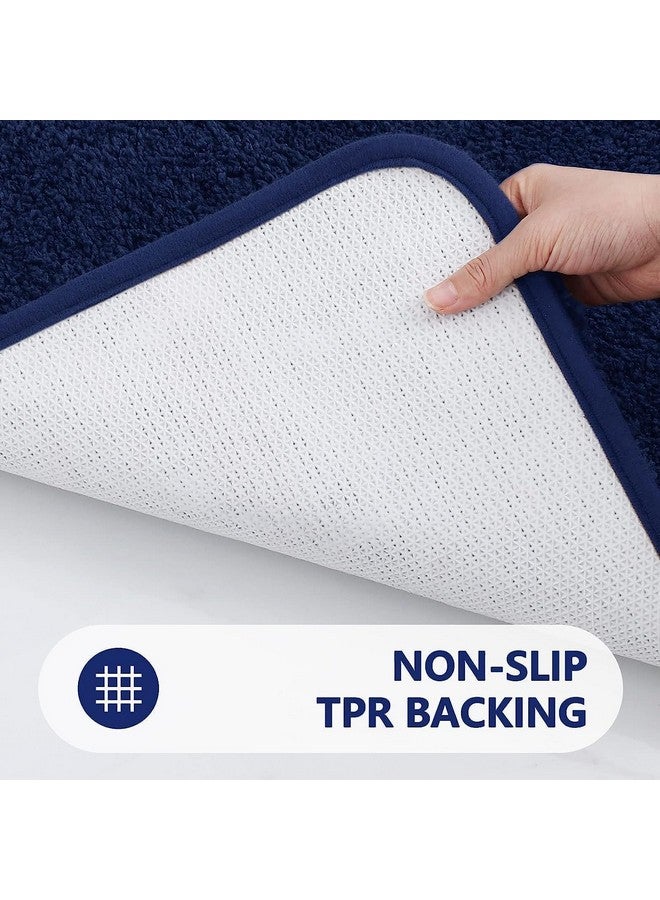 HaRvic Microfiber Anti-Slip Rectangular Bathmat Set Super Absorbent Floor Door Mat Non-Slip Quick Dry Rugs Water Absorbing Bathroom Mat Door Mat For Home Bathroom Kitchen Size- 60 X 40Cm (Navy Blue) - Image 4