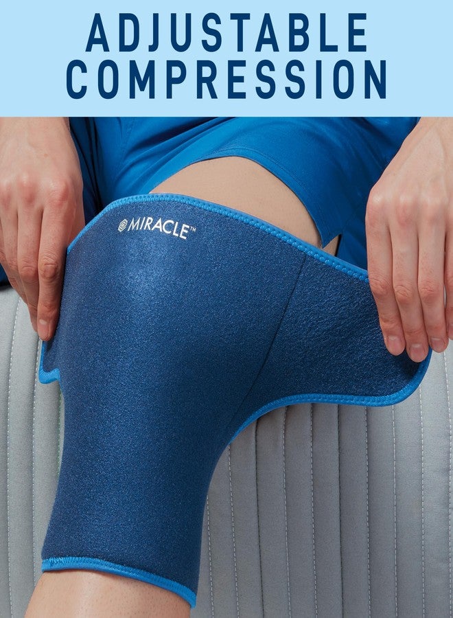 Ontel Miracle Knee Relief Gel-Infused Compression Wrap for 360-Degree Knee Support for Women & Men, Comfortable & Form Fitting Knee Wrap with Ultra-Soothing Cooling Gel, Designed for Cold & Hot Relief - Image 4