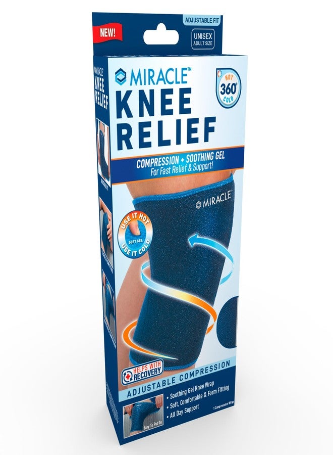 Ontel Miracle Knee Relief Gel-Infused Compression Wrap for 360-Degree Knee Support for Women & Men, Comfortable & Form Fitting Knee Wrap with Ultra-Soothing Cooling Gel, Designed for Cold & Hot Relief - Image 1