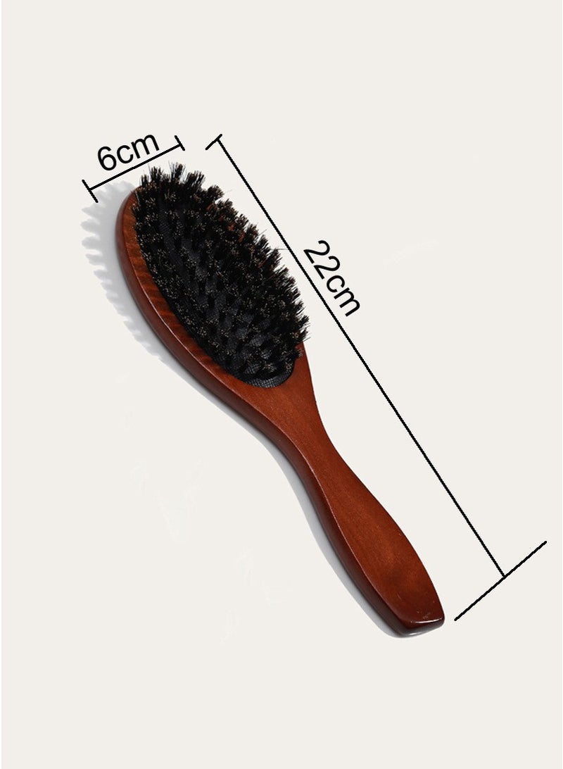 فرشاة الشعر الطبيعية البرية للخنزير - تصميم ناعم وخالي من الشجرة لجميع أنواع الشعر مع مقابض خشبية متينة - Image 3