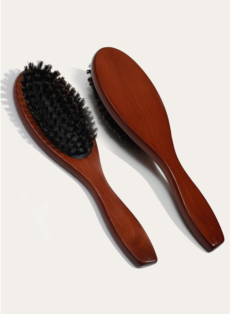 فرشاة الشعر الطبيعية البرية للخنزير - تصميم ناعم وخالي من الشجرة لجميع أنواع الشعر مع مقابض خشبية متينة - Image 1