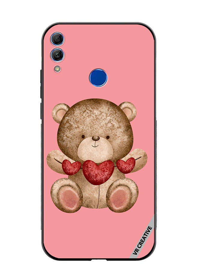 Protective Case Cover For Honor 10 Lite Bear Love Design Multicolour