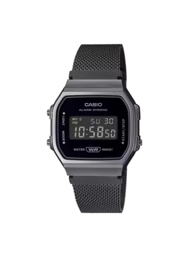 CASIO Unisex Stainless Steel Digital Watch A168WEMB-1BDF - 36.3 mm